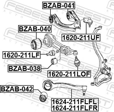 Febest 1620-211LOF - Шарнири vvparts.bg