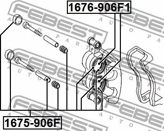 Febest 1675-906F - Ремонтен комплект, спирачен апарат vvparts.bg