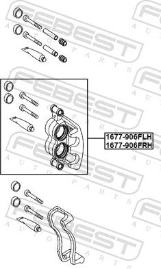 Febest 1677-906FRH - Спирачен апарат vvparts.bg