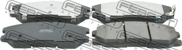 Febest 1001-C100F - Комплект спирачно феродо, дискови спирачки vvparts.bg