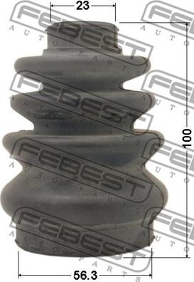 Febest 1015-T200 - Маншон, полуоска vvparts.bg