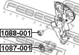 Febest 1088-001 - Паразитна / водеща ролка, пистов ремък vvparts.bg