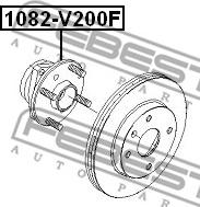 Febest 1082-V200F - Главина на колелото vvparts.bg