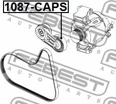 Febest 1087-CAPS - Паразитна / водеща ролка, пистов ремък vvparts.bg