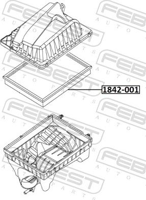 Febest 1842-001 - Въздушен филтър vvparts.bg