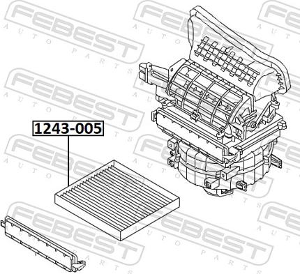 Febest 1243-005 - Филтър купе (поленов филтър) vvparts.bg