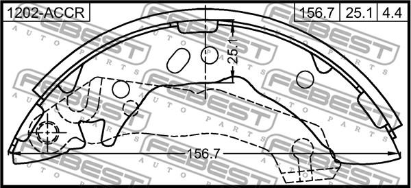 Febest 1202-ACCR - Спирачна челюст vvparts.bg