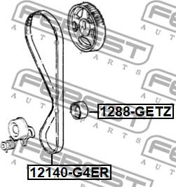 Febest 12140-G4ER - Ангренажен ремък vvparts.bg