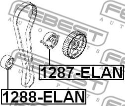 Febest 1287-ELAN - Паразитна / водеща ролка, пистов ремък vvparts.bg