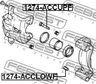 Febest 1274-ACCUPF - Бодещ болт (щифт), спирачен апарат vvparts.bg