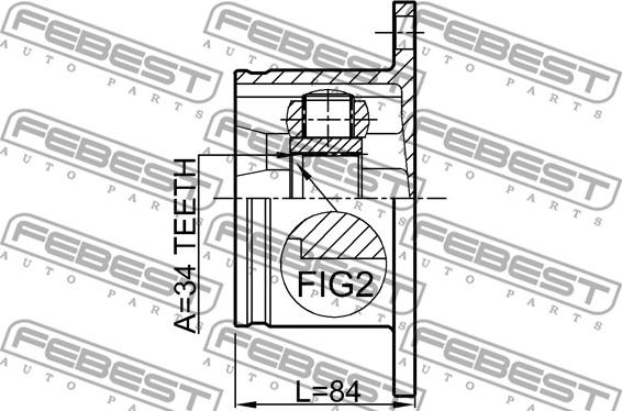 Febest 1711-A4 - Каре комплект, полуоска vvparts.bg