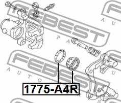 Febest 1775-A4R - Ремонтен комплект, спирачен апарат vvparts.bg