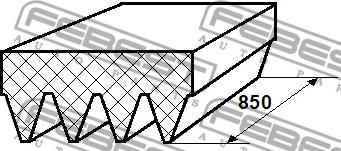 Febest 88126-4L850 - Пистов ремък vvparts.bg