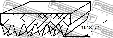 Febest 88128-6L1018 - Пистов ремък vvparts.bg