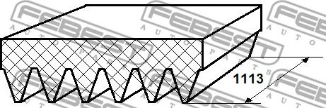 Febest 88128-6L1113 - Пистов ремък vvparts.bg