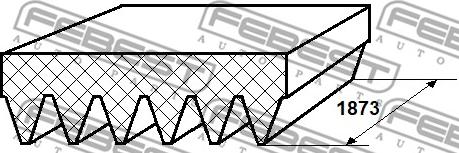 Febest 88128-6L1873 - Пистов ремък vvparts.bg