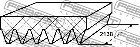 Febest 88128-6L2138 - Пистов ремък vvparts.bg