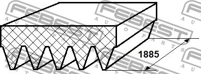 Febest 88127-5L1885 - Пистов ремък vvparts.bg