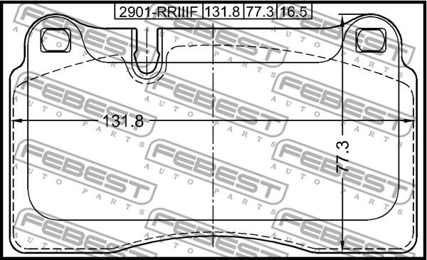 Febest 2901-RRIIIF - Комплект спирачно феродо, дискови спирачки vvparts.bg