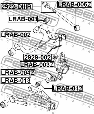 Febest LRAB-003Z - Тампон, носач vvparts.bg