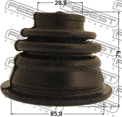 Febest 2415-01LH - Маншон, полуоска vvparts.bg