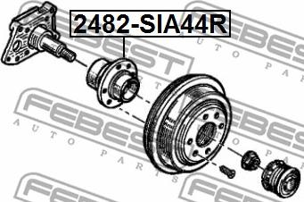 Febest 2482-SIA44R - Главина на колелото vvparts.bg