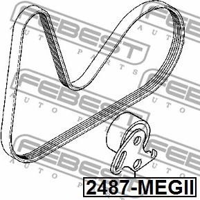 Febest 2487-MEGII - Паразитна / водеща ролка, пистов ремък vvparts.bg