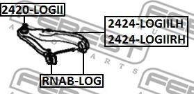 Febest 2424-LOGIILH - Носач, окачване на колелата vvparts.bg