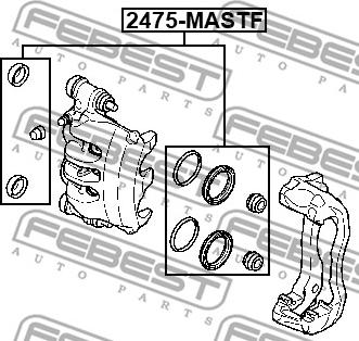 Febest 2475-MASTF - Ремонтен комплект, спирачен апарат vvparts.bg