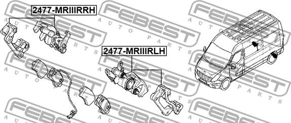 Febest 2477-MRIIIRRH - Спирачен апарат vvparts.bg