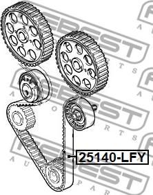 Febest 25140-LFY - Ангренажен ремък vvparts.bg