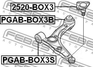 Febest 2520-BOX3 - Шарнири vvparts.bg