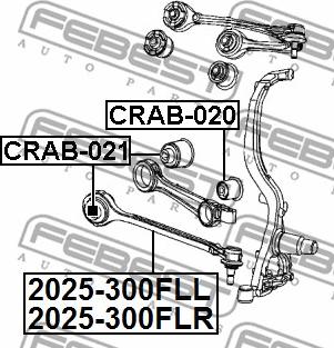 Febest 2025-300FLL - Носач, окачване на колелата vvparts.bg