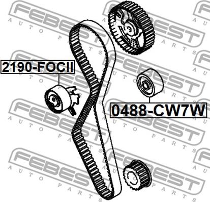 Febest 2190-FOCII - Ремъчен обтегач, ангренаж vvparts.bg