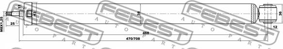 Febest 21656586R - Амортисьор vvparts.bg