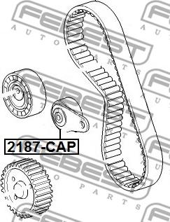 Febest 2187-CAP - Обтяжна ролка, ангренаж vvparts.bg