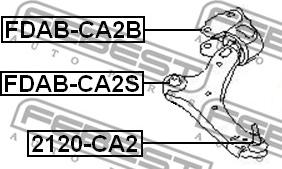 Febest FDAB-CA2B - Тампон, носач vvparts.bg