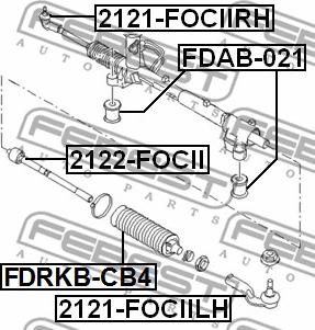 Febest 2121-FOCIILH - Накрайник на напречна кормилна щанга vvparts.bg