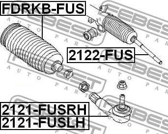 Febest 2121-FUSLH - Накрайник на напречна кормилна щанга vvparts.bg