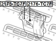 Febest 2176-TC7F - Бутало, спирачен апарат vvparts.bg