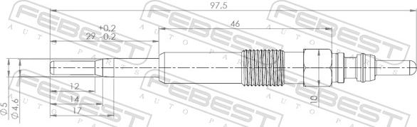 Febest 23642-003 - Подгревна свещ vvparts.bg