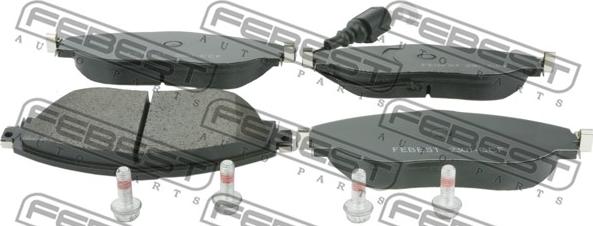 Febest 2301-CCF - Комплект спирачно феродо, дискови спирачки vvparts.bg