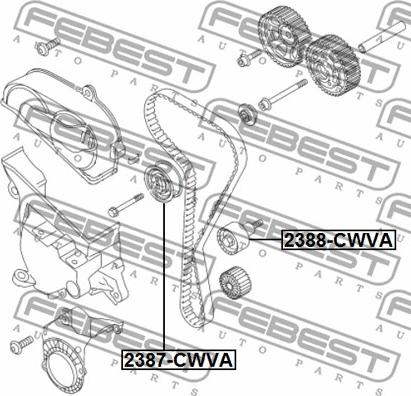 Febest 2388-CWVA - Паразитна / водеща ролка, зъбен ремък vvparts.bg