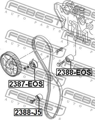 Febest 2387-EOS - Обтяжна ролка, ангренаж vvparts.bg