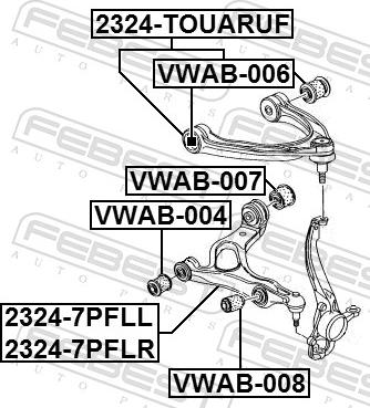 Febest 2324-7PFLL - Носач, окачване на колелата vvparts.bg