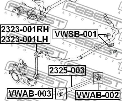 Febest 2323-001RH - Биалета vvparts.bg