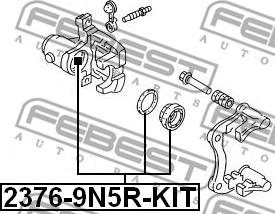 Febest 2376-9N5R-KIT - Ремонтен комплект, спирачен апарат vvparts.bg