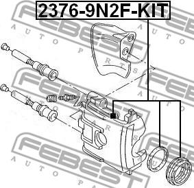 Febest 2376-9N2F-KIT - Ремонтен комплект, спирачен апарат vvparts.bg