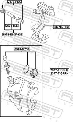 Febest 2377-TIGFLH - Спирачен апарат vvparts.bg