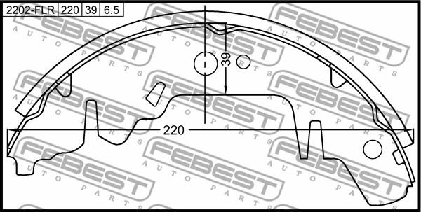 Febest 2202-FLR - Спирачна челюст vvparts.bg